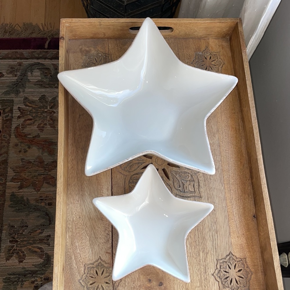 POTTERY BARN Set of 2 Rustic Star 🌟 Shaped Serving Dishes - Picture 10 of 15